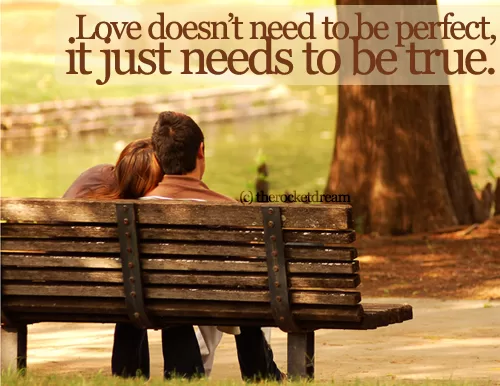 Love doesn't need to be perfect