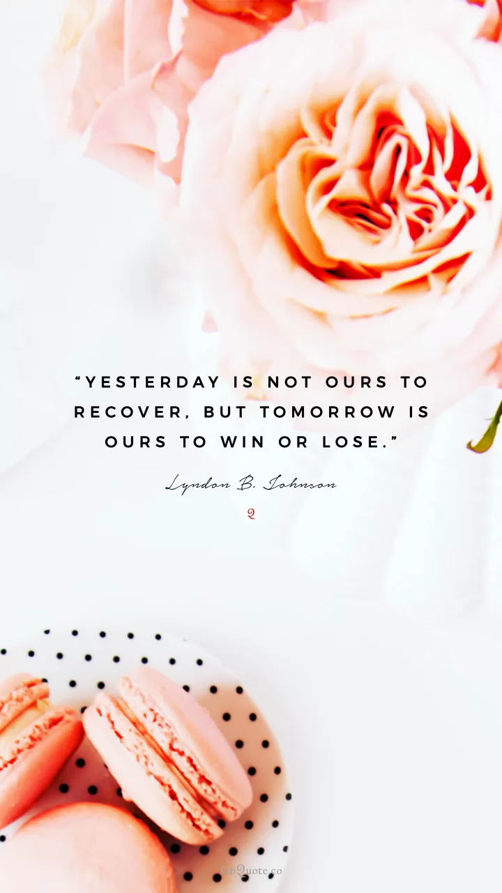 Lyndon B. Johnson "Tomorrow is ours to win or lose"