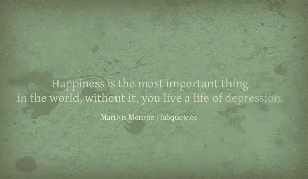 Marilyn Monroe - "About happiness"