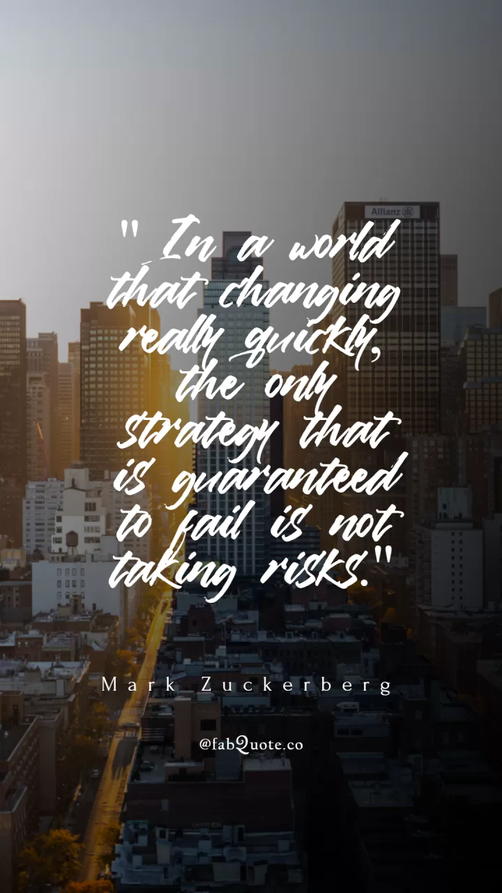 Mark Zuckerberg "Not taking risks"