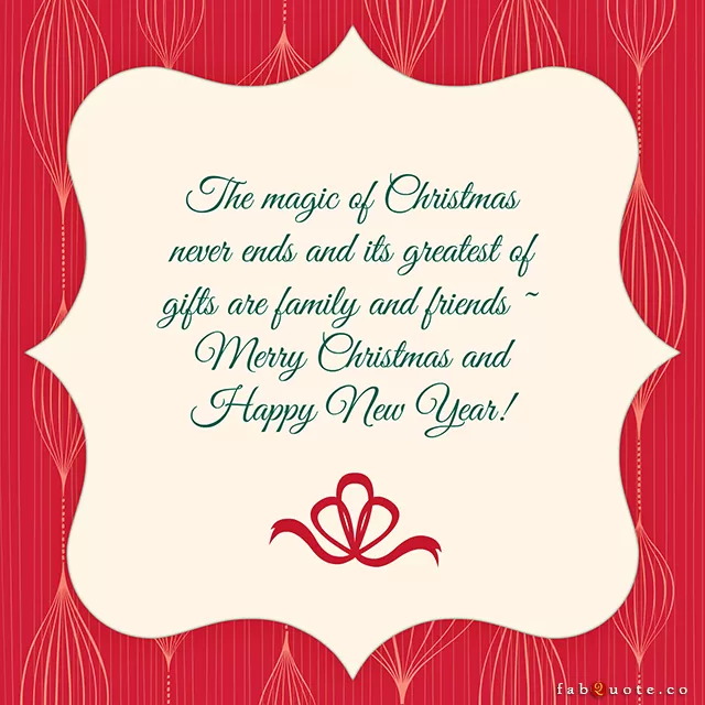 "Merry Christmas and Happy New Year!"