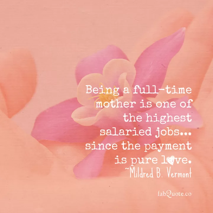 Mildred B. Vermont "Full-time Mother"