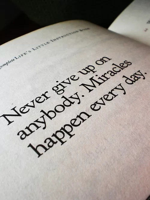 "Miracles happen every day"