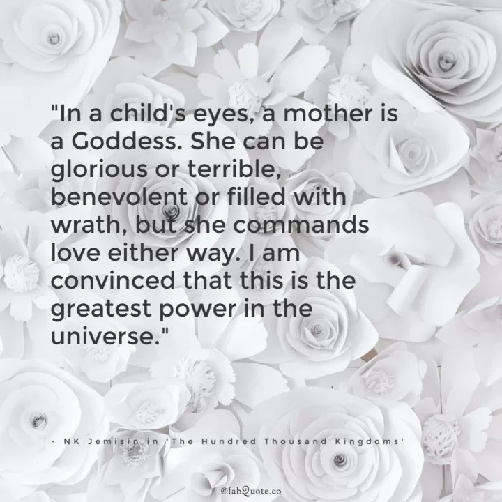 NK Jemisin "A mother is a Godess"