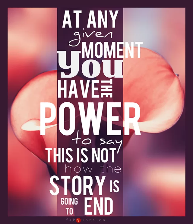 "NOT the end of the story"