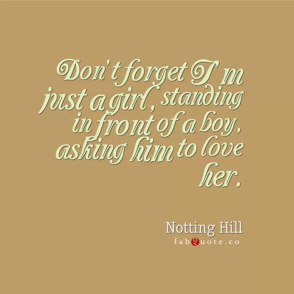 Notting Hill - I'm just a girl