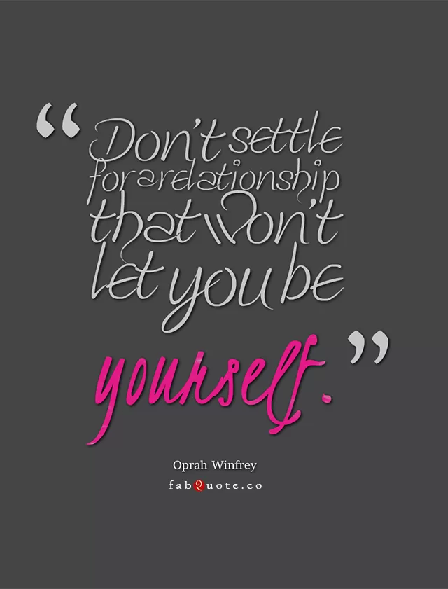 Oprah Winfrey - Don't settle