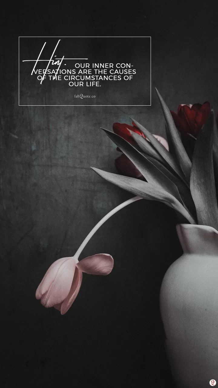 our inner conversations are the causes of the circumstances of our life.