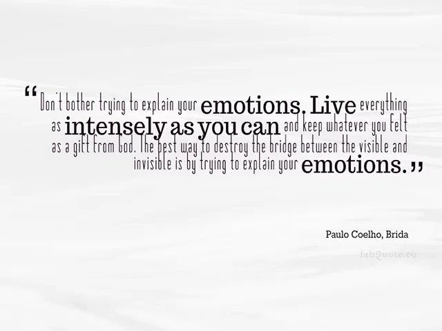 Paulo Coelho, Brida "Emotions"