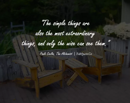 Paulo Coelho - "The simple things"
