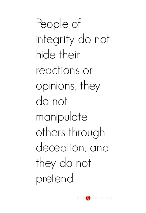 "People of integrity"