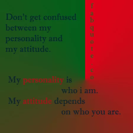 Personality vs Attitude