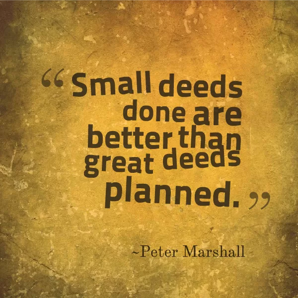 Peter Marshall "Small deeds done"