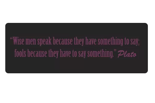 Plato - "Wise men versus fools"