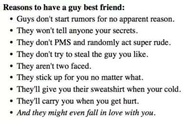 Reasons to have a guy best friend
