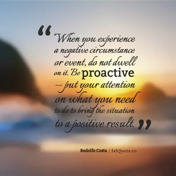 Rodolfo Costa "Be proactive"