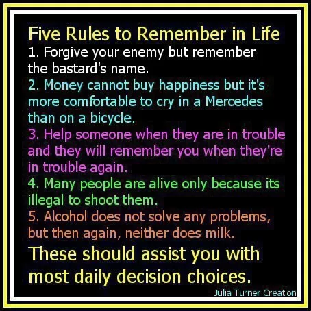 Rules to Remember in Life