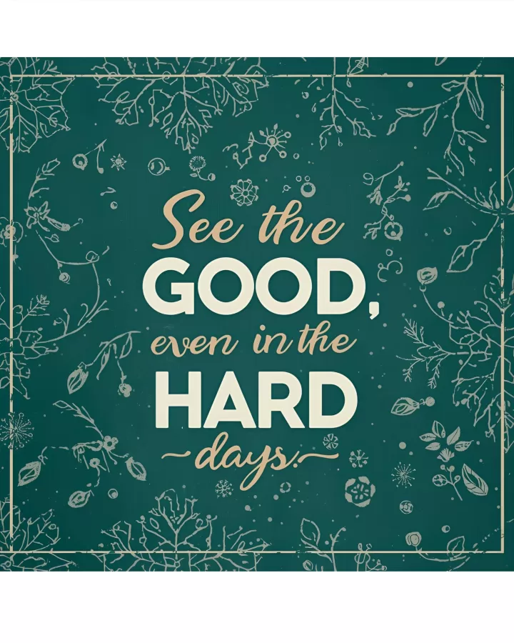 See the good, even in the hard days.