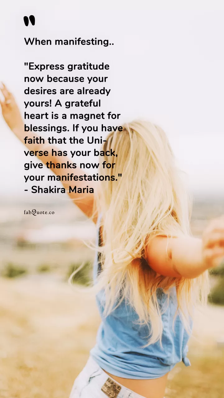 Shakira Maria "Express Gratitude"