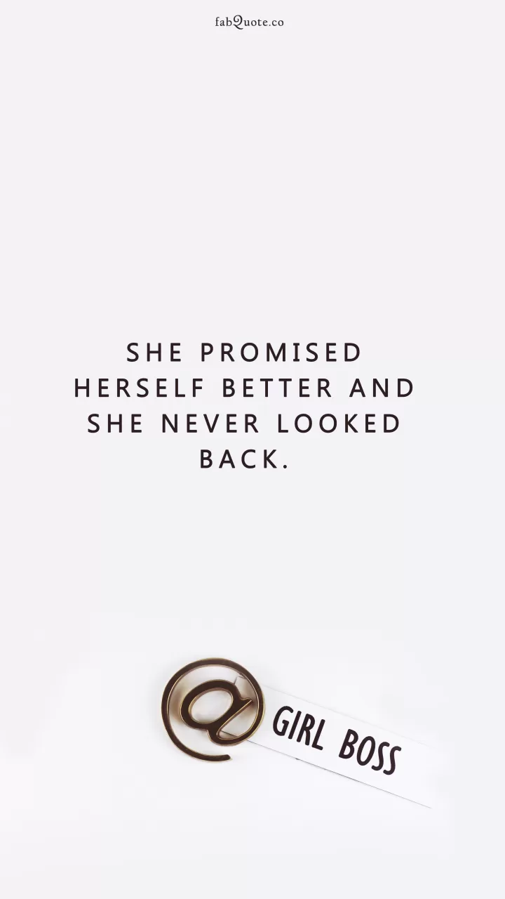 "She promised herself better"