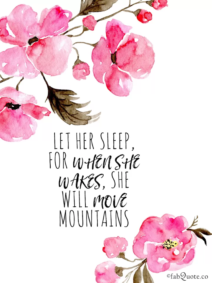 "she will move mountains"