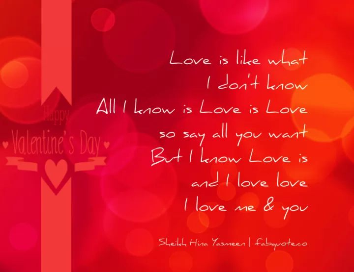 Sheikh Hina Yasmeen, Love