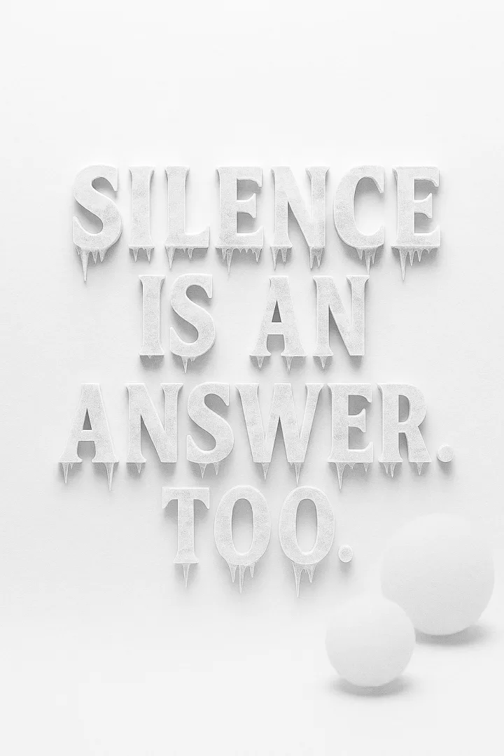 Silence is an answer too