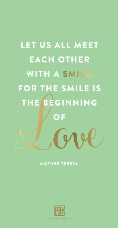 Mother Teresa "Smile"