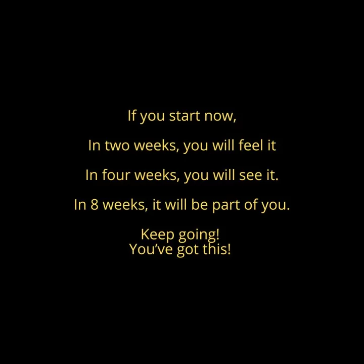 "Start now"