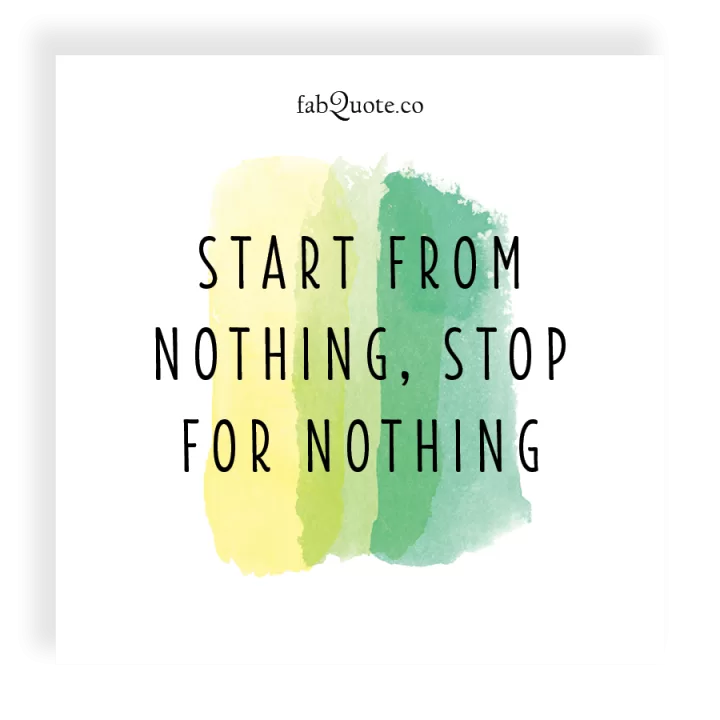 "Stop for nothing"