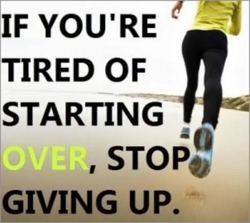 "Stop giving up"