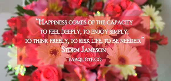 Storm Jameson - "Happiness"