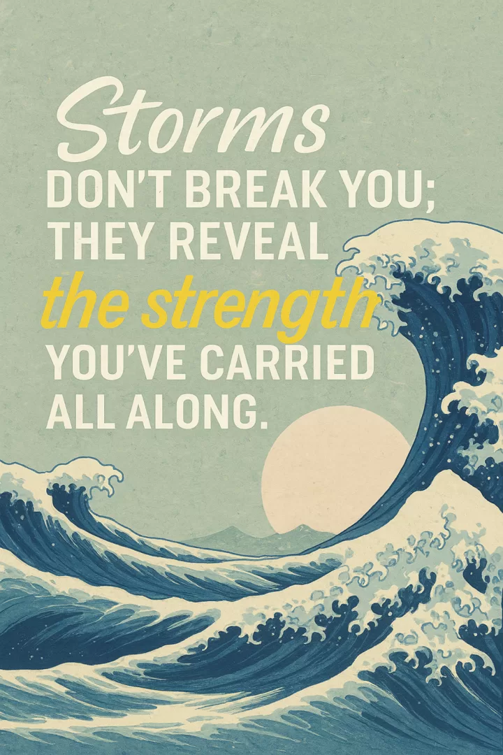 Storms don't break you