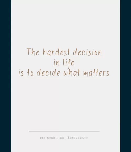 Suc Monk Kidd - What matters in life