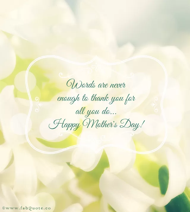 "Thank you for all you do"