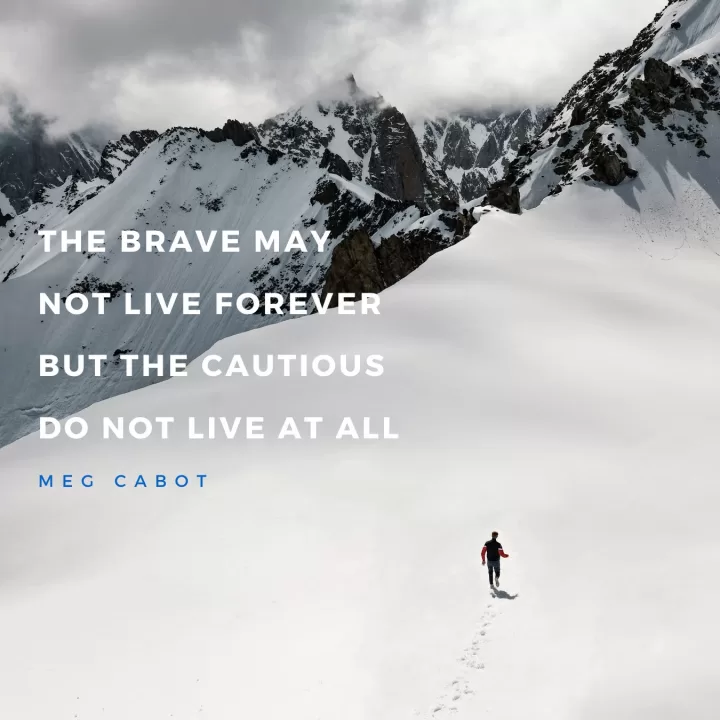 Meg Cabot "The brave vs the cautious"