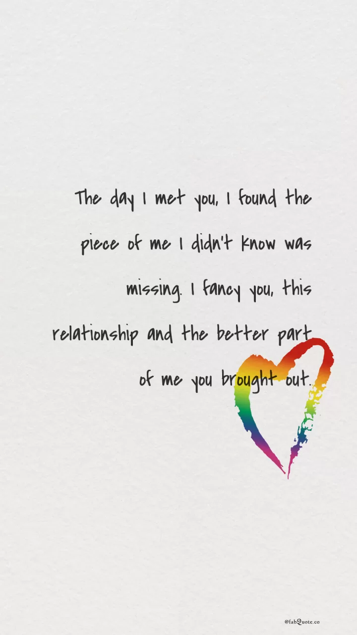 "The day I met you"
