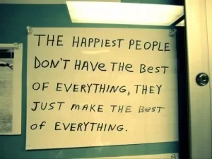 The happiest people