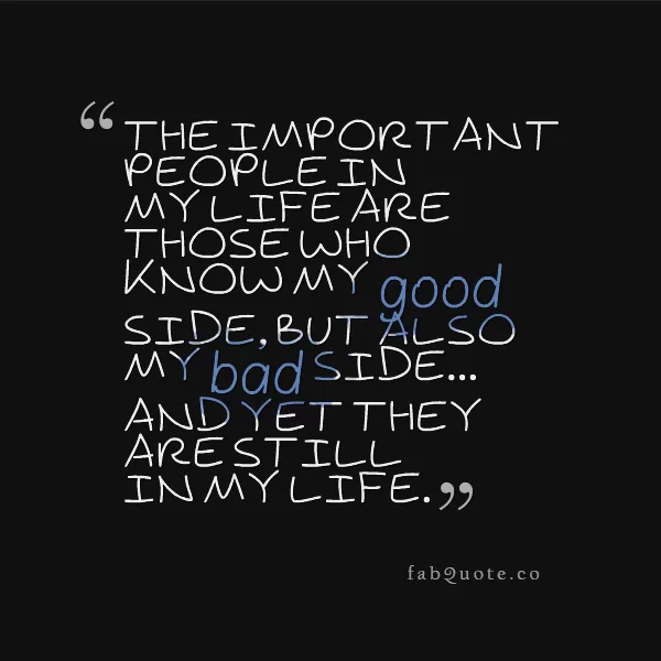 "The important people in my life"