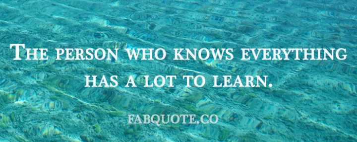 The person who knows everything