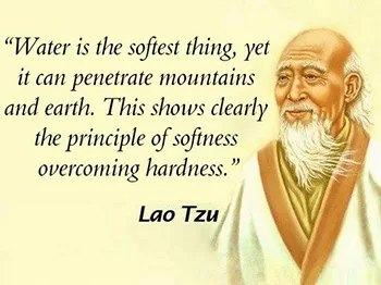 Lao Tzu - "The principle of softness overcoming hardness"