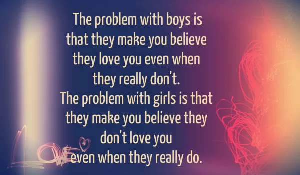 The problem with boys and girls
