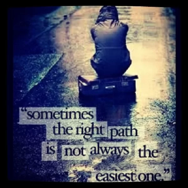"The right path"