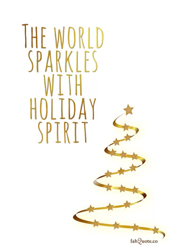 "The world sparkles"