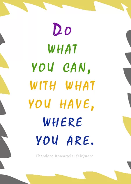 Theodore Roosevelt - Do what you can