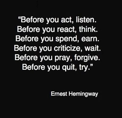 Ernest Hemingway - "Before"