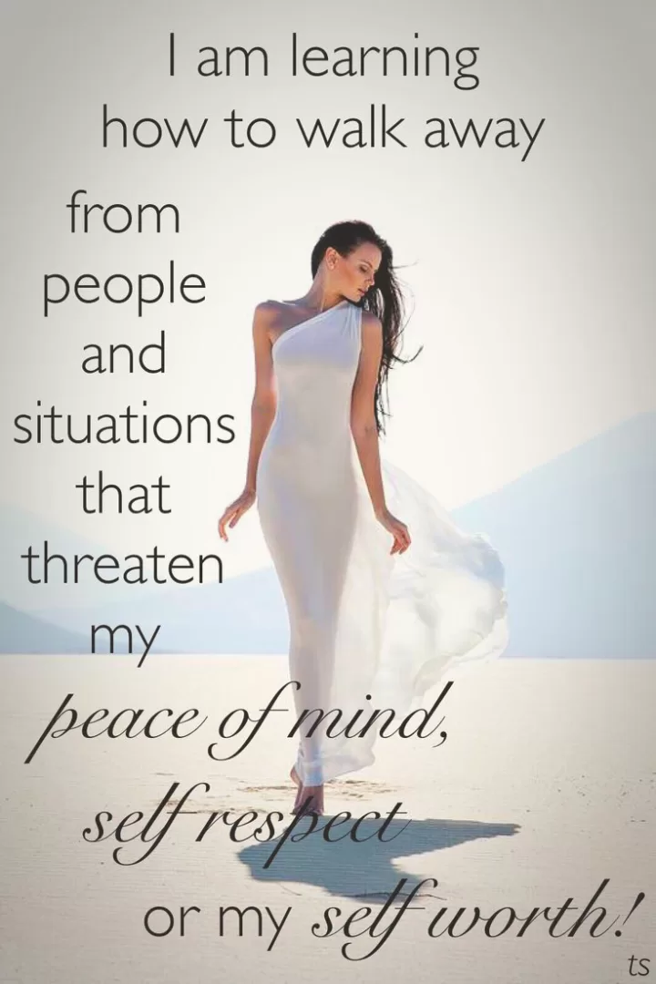 "Walk away from bad influences"