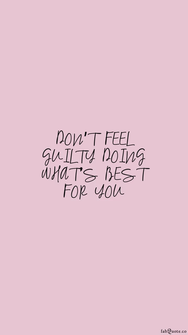 "What is best for you"