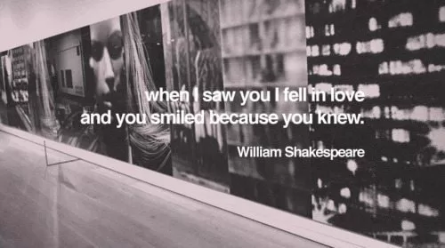 William Shakespeare - "When I saw you"