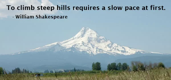 William Shakespeare - To climb steep hills